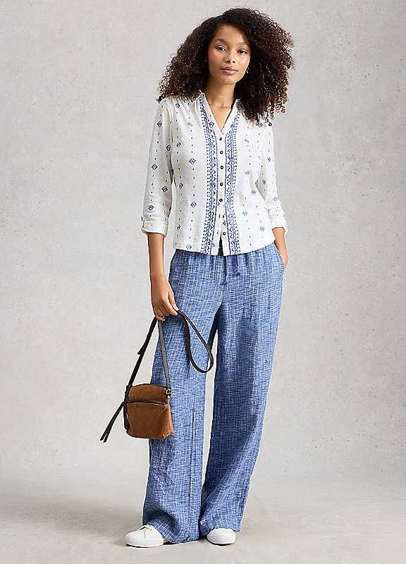 White Stuff White Print Annie Jersey Shirt