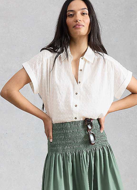 White Stuff Brilliant White Orla Button Through Shirt