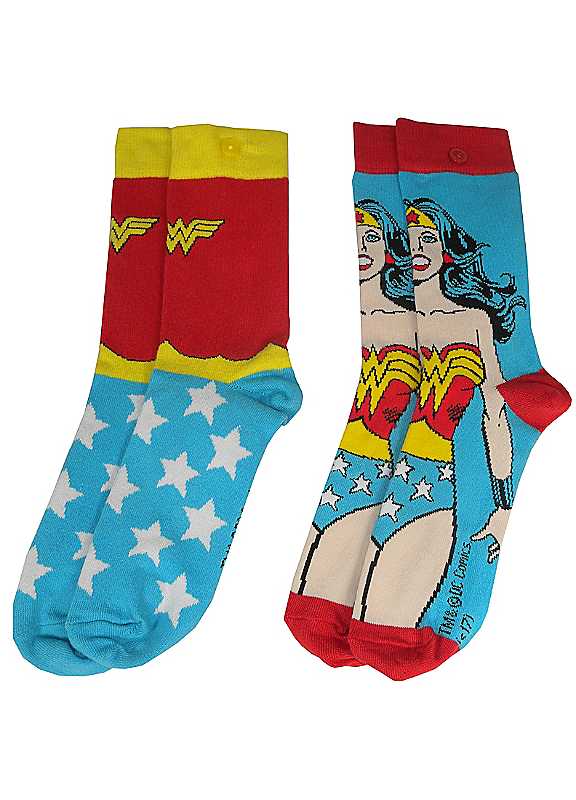 Wonder Woman Ladies Socks - Two Pair Pack Wonder Woman Ladies Socks - Two Pair Pack