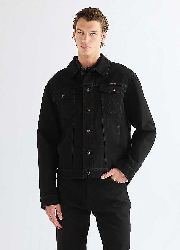 Wrangler Men's Noir Denim Jacket Cowboy - Image 3