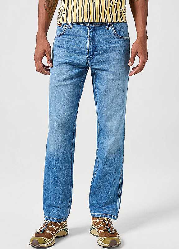 Wrangler Regular Fit Five Pocket Jeans Denim
