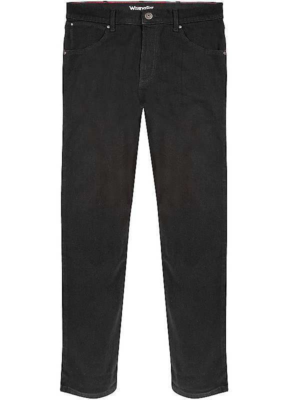 Wrangler Black Rinse Authentic Regular Straightfit Jeans 33R