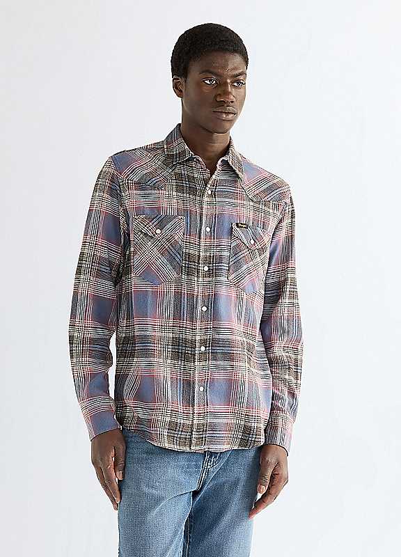 Wrangler Regular Western Shirt Soft Brown Size XXL - Image 3