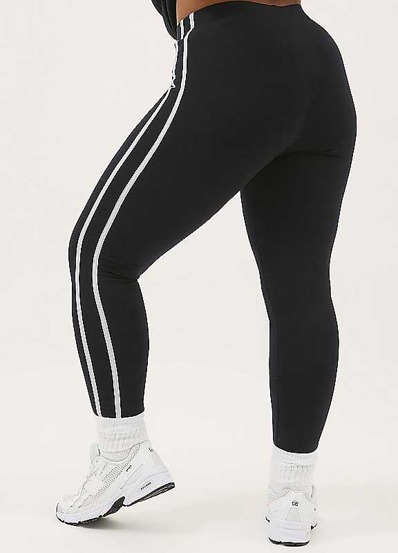 Yours Women's Black Side Stripe Active Leggings In | : Size 18 - Image 6