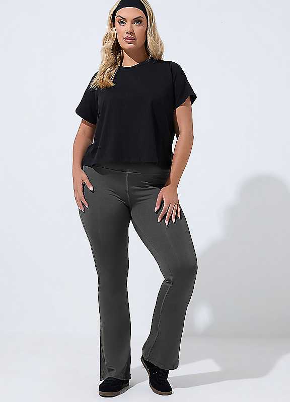 Yours Women's Grey Flared Active Leggings In Size 18 - Image 5