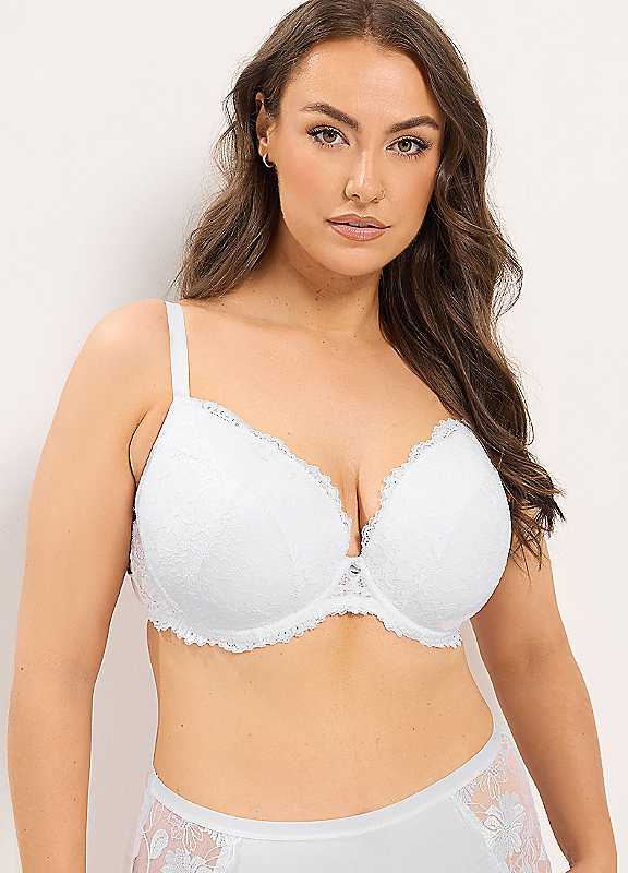 Yours Women's White Lace Padded Bra In | : 38Dd - Image 2