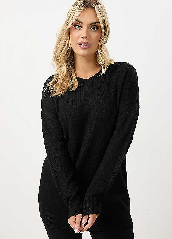 Yours Women's Black Soft Touch Jumper In | Size: 30-32 - Image 8