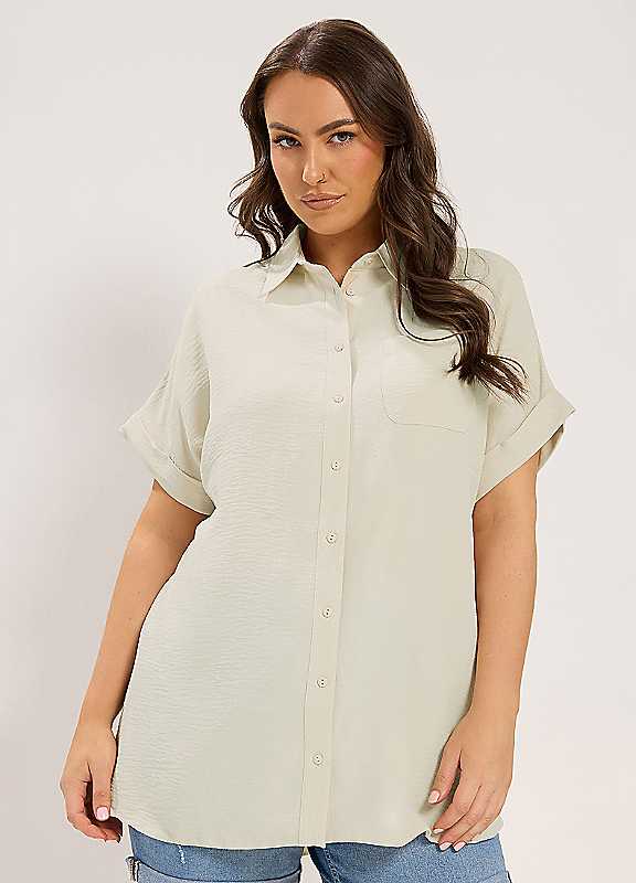 Yours Women's Natural Grown On Sleeve Shirt In Size 18 - Image 2