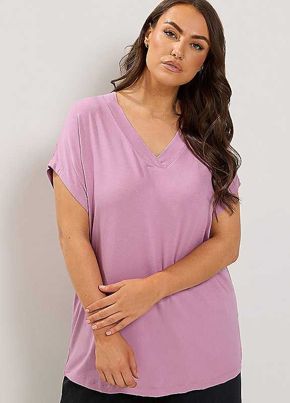 Yours Women's Pink Grown-On Sleeve Top In Size 18 - Image 2