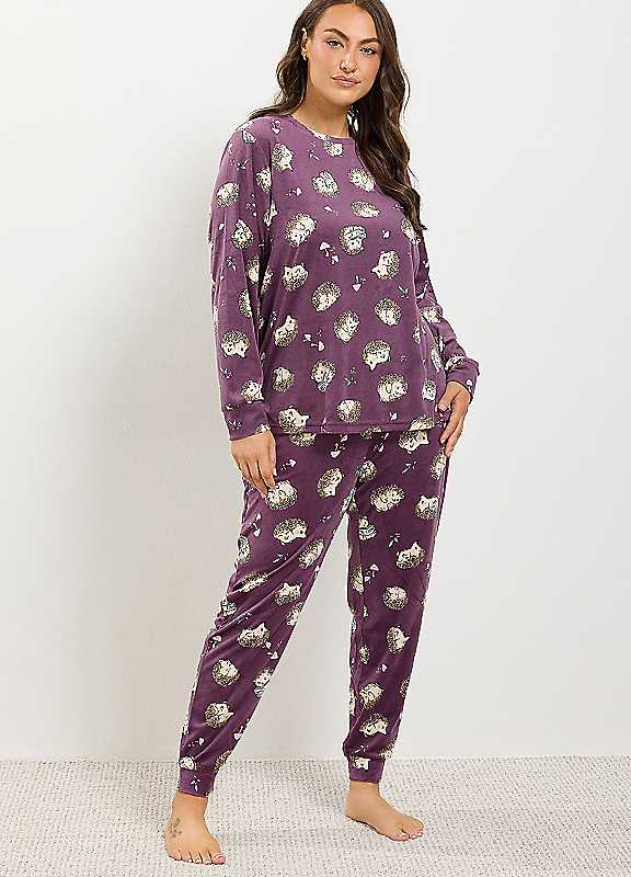 Yours Women's Soft Touch Pyjama Set in Purple | Size: 18-20 - Image 6