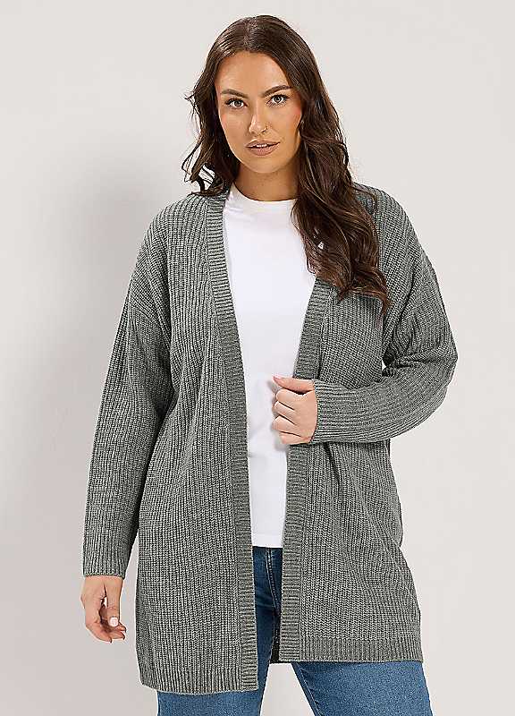 Yours Women's Grey Knitted Cardigan Sweater In | : 14/16 - Image 6