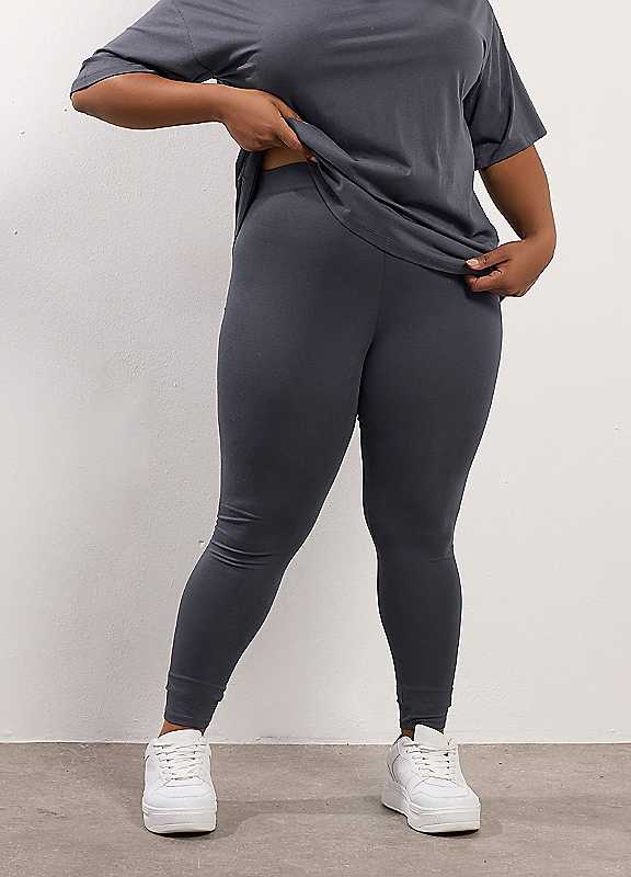 Yours Grey Curve Leggings - Image 7
