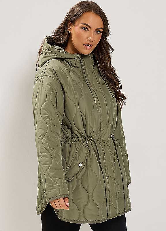 Yours Women's Green Curve Lightweight Padded Jacket