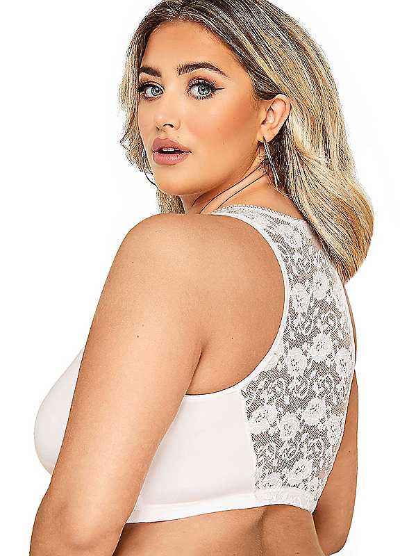 Yours Women's White Front Fastening Bra In Size 34-36 - Image 2