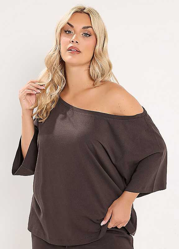 Yours Women's Chocolate Shoulder T-Shirt In | Size: 18 - Image 6