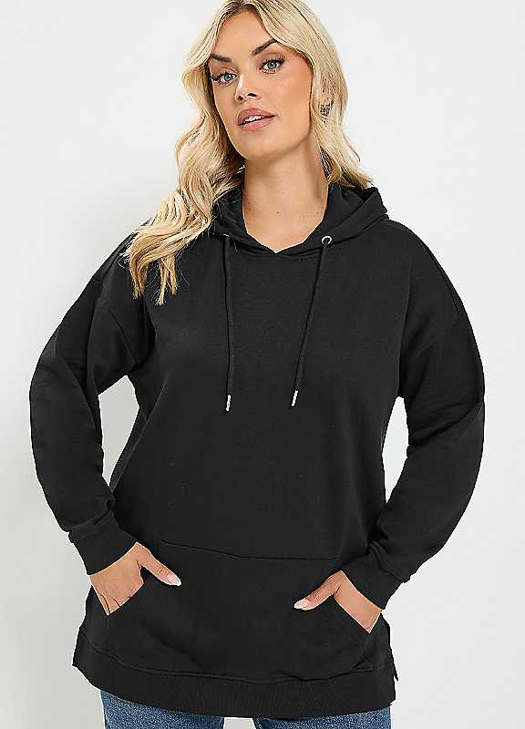 Yours Women's Black Curve Overhead Essential Hoodie