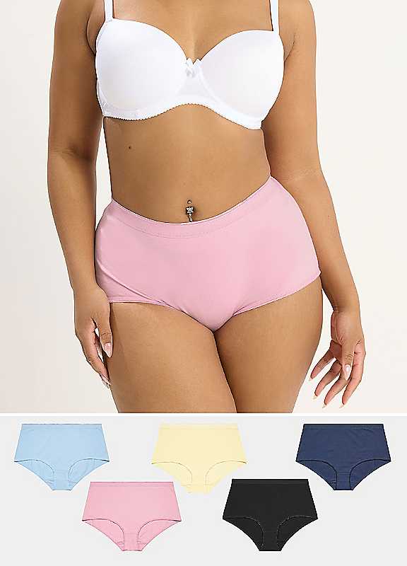 Yourset 5 Pack Curve Red Floral Full Briefs - Women's - Plus Size Curve - Image 3