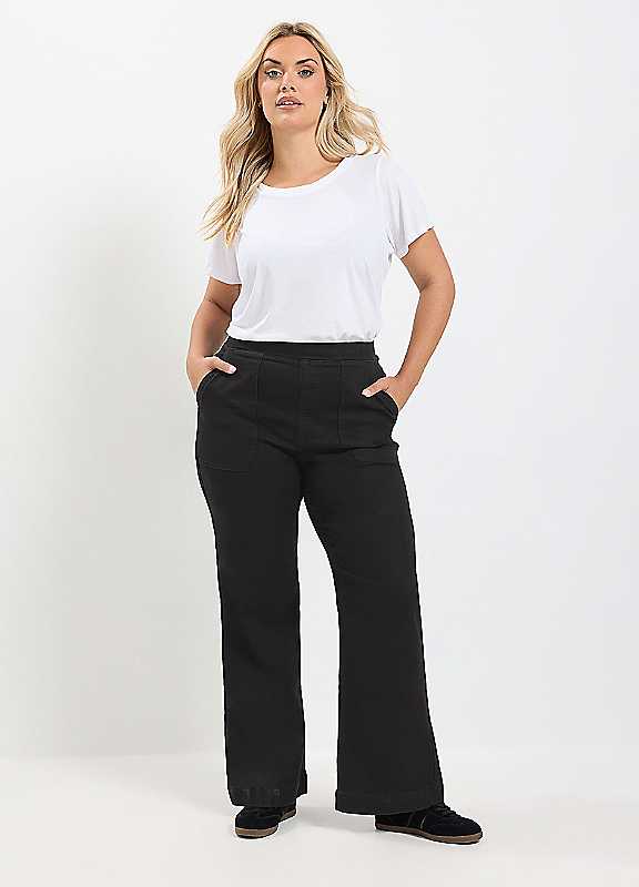 Yours Women's Black Patch Pocket Jeggings In Small - Image 2