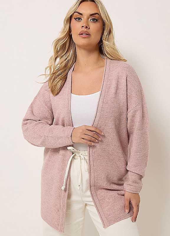 Yours Curve Women's Pink Soft Touch Cardigan - Image 8
