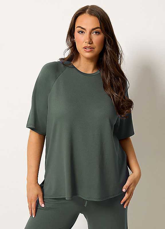Yours Women's Green Curve Soft Touch T-Shirt