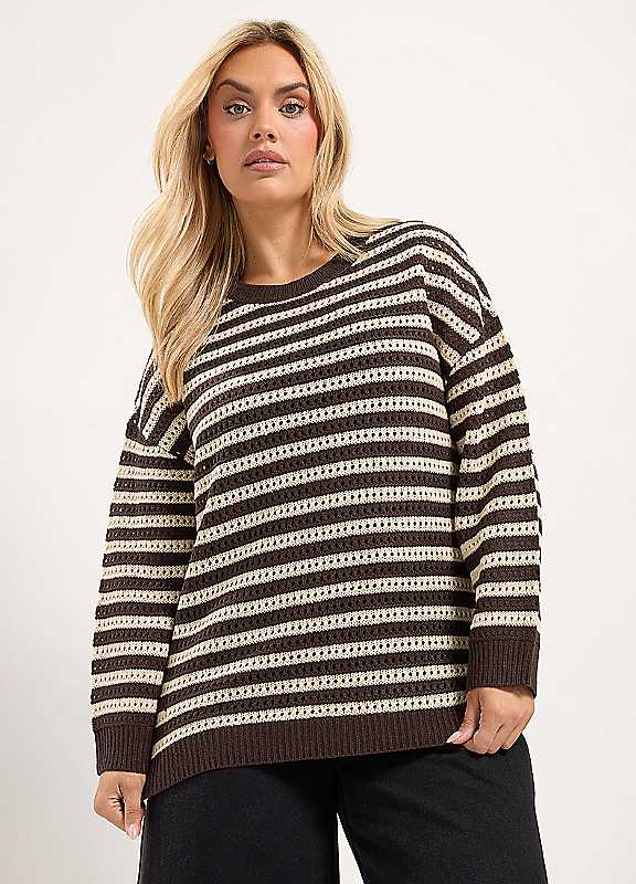 Yours Women's Multi Knitted Stripe Jumper Size 26-28 - Image 6