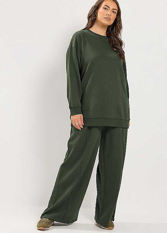 Yours Women's Green Curve Sweatshirt Jogger Set