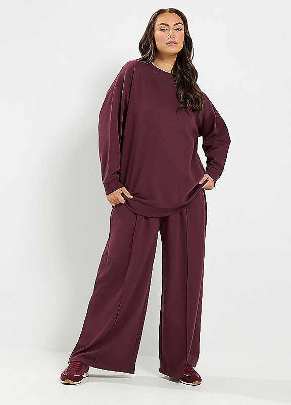 Yours Women's Red Curve Sweatshirt Joggers Co-Ord Set