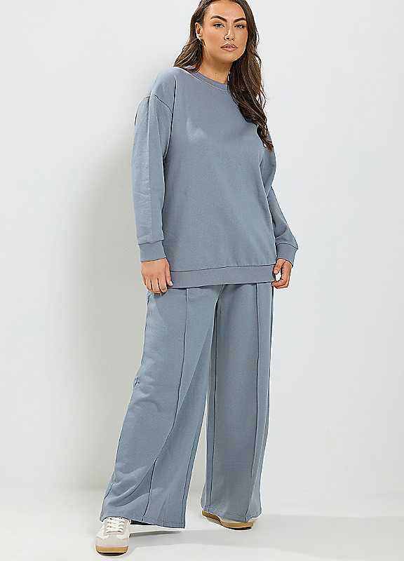 Yours Women's Blue Curve Sweatshirt Joggers Set