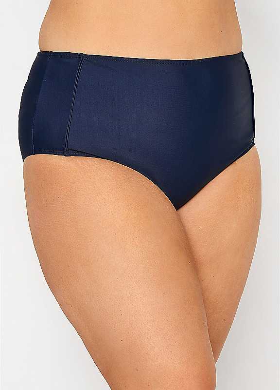 Yours Women's Mid Blue Tummy Control Bikini Brief In | : 38/40 - Image 4