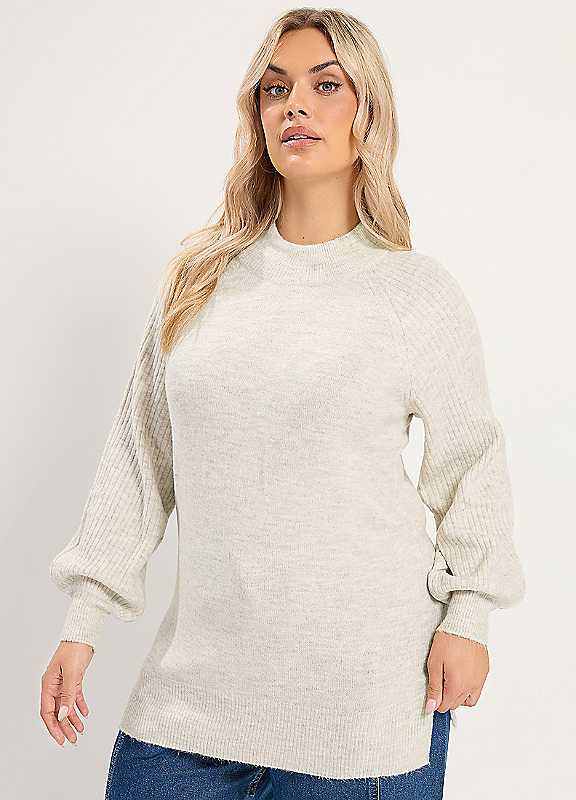 Yours Women's Turtle Neck Knitted Jumper in Natural | Size: 14-16 - Image 2