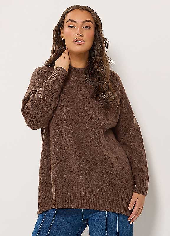 Yours Women's Turtle Neck Jumper in Brown | Size: 10-12 - Image 6