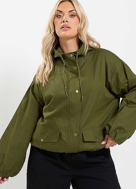 Yours Women's Light Khaki Utility Cotton Jacket In | Size: 18 - Image 6