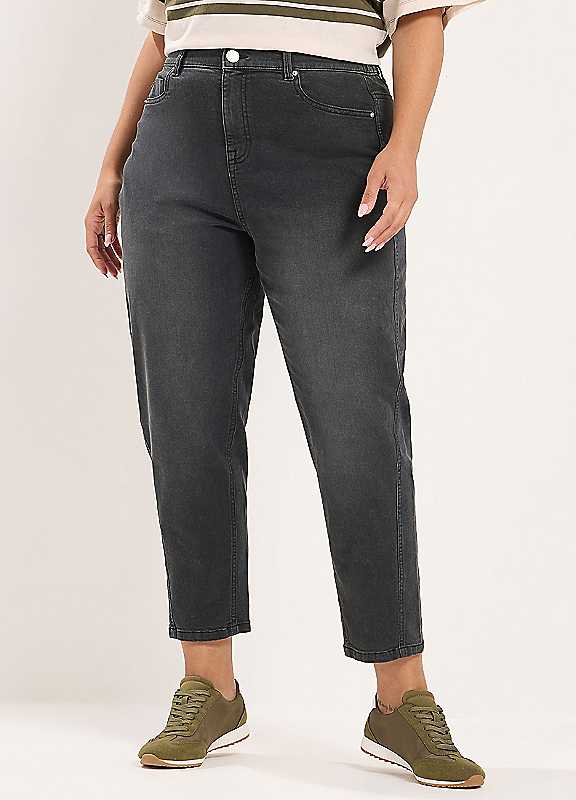 Yours Women's Black Barrel Leg Jeans In | Size: 28S - Image 5