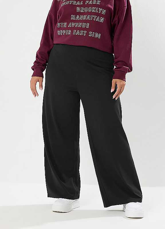 Yours Black Curve Wide Leg Leggings - Image 7