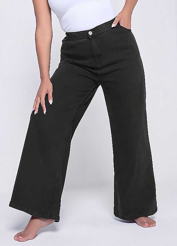 Yours Women's Black Wide Leg Slouchy Jeans In | : Size 18 - Image 7