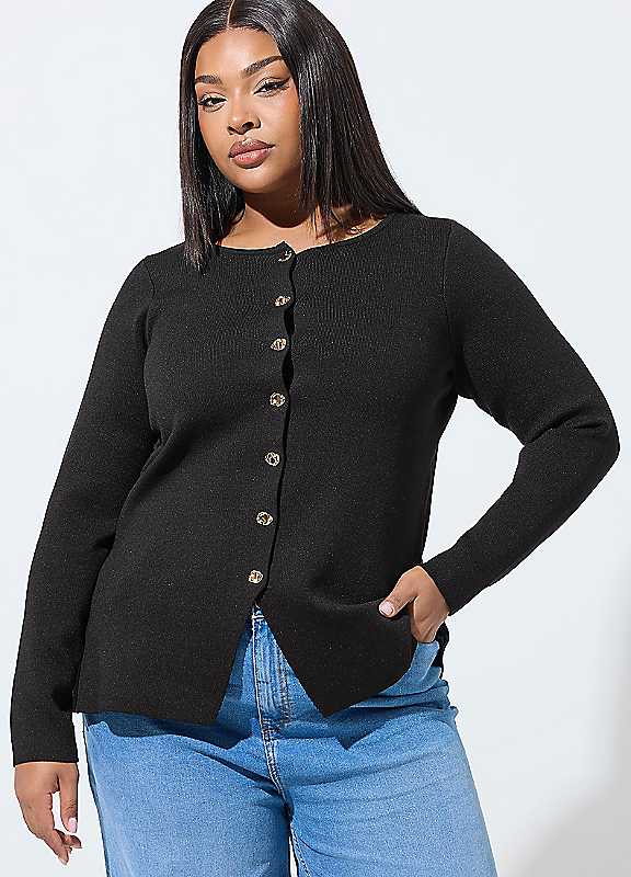 Yours Women's Black Long Sleeve Knitted Top In Size 18 - Image 6
