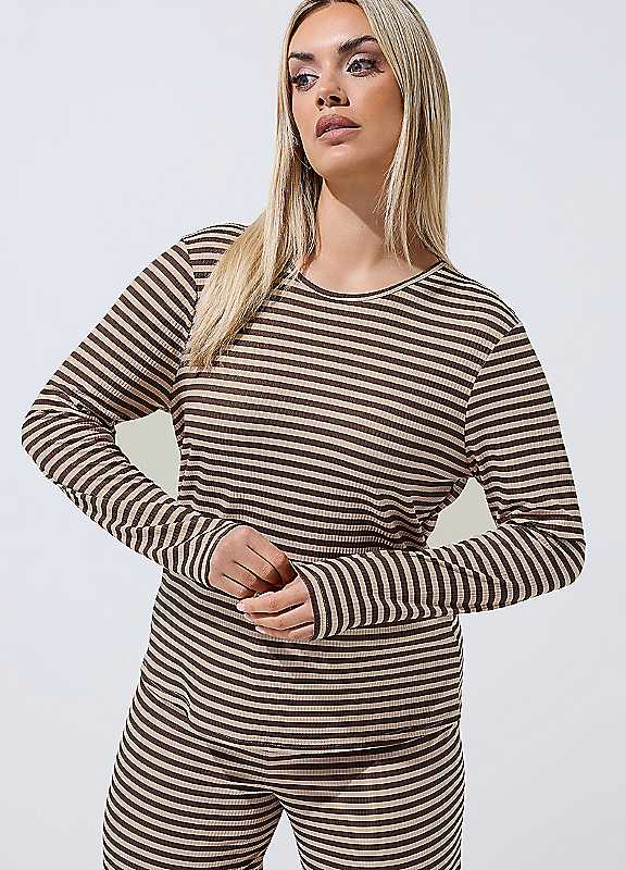 Yours Women's Multi Stripe Long Sleeve Top Size 18 - Image 6