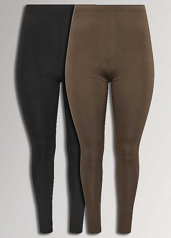 Yours Women's Multicolor 2 Pack Stretch Leggings | : 26R - Image 6