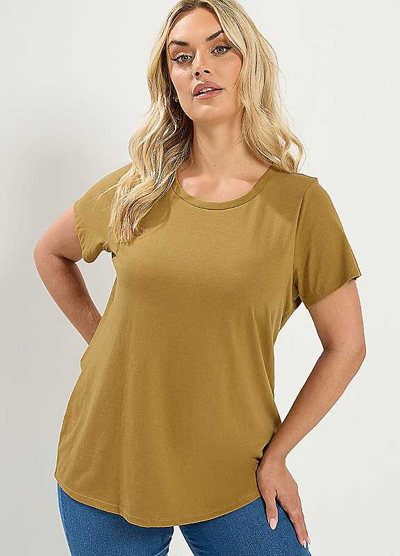 Yours Women's Green Pack Of 3 Curve Core T-Shirts