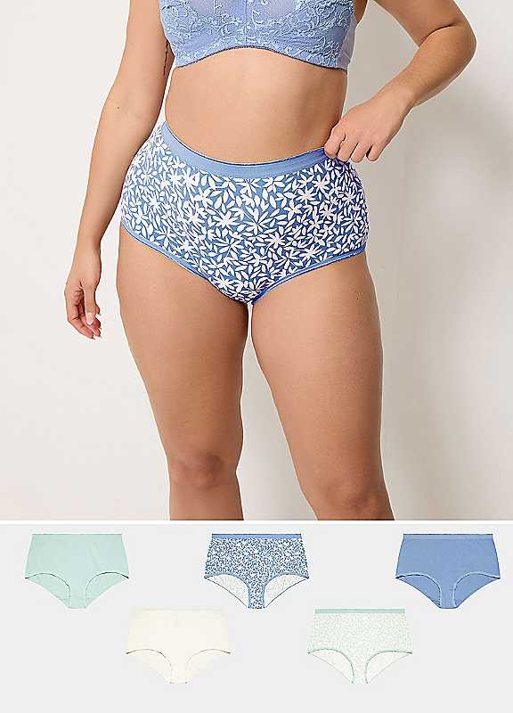 Yourset 5 Pack Curve Animal Star Full Briefs - Women's - Plus Size Curve - Image 3
