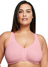 Glamorise Full Figure Plus Size Complete Comfort Wirefree Cotton T