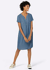 Rhea Denim Shirt Dress (plus Size) - Light Wash